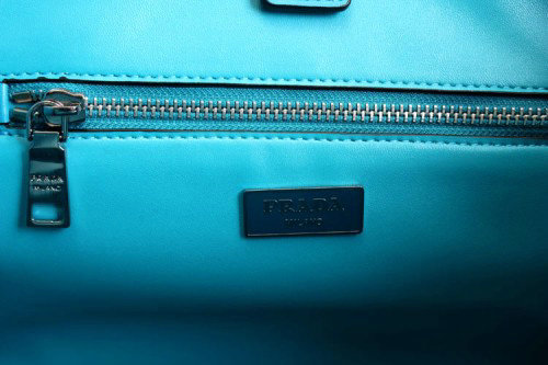 2014 Prada Glace Calf Leather Tote Bag BN2619 lightblue